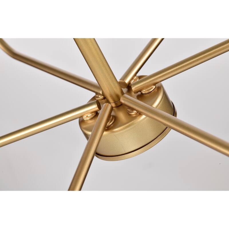 22 Inch Modern Classic Gold Chandelier 6 Light (SOLD AS A PAIR)