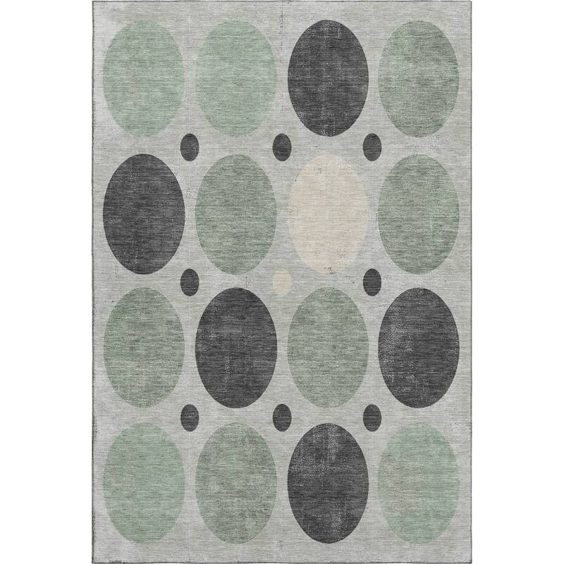 Premium Washable Super Soft Casual Circles Mayfield Rug