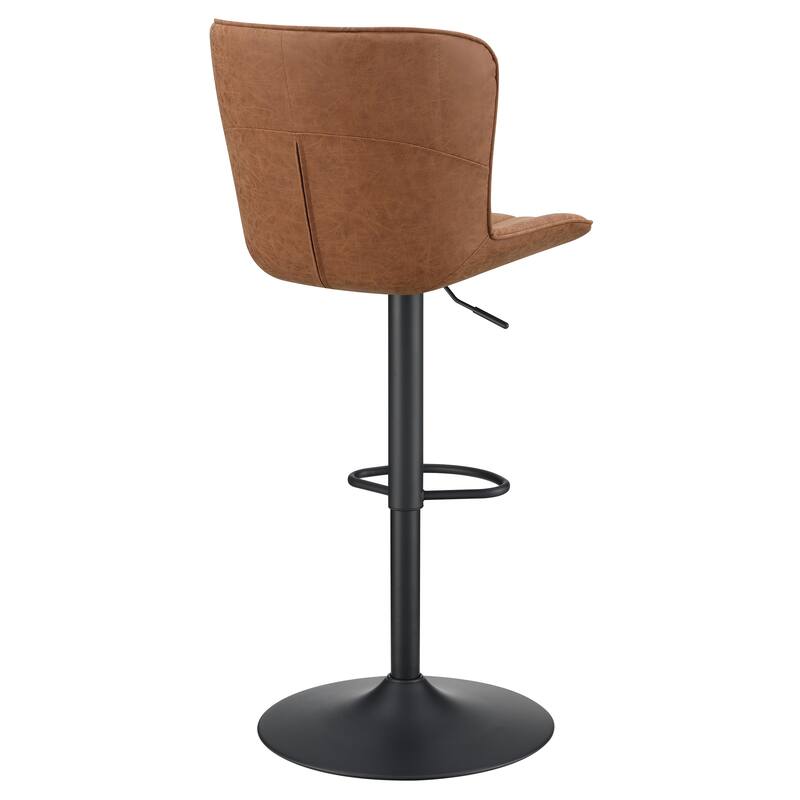 OS Home and Office Furniture Kirkdale Adjustable Stool 2-Pack in Sand Faux Leather