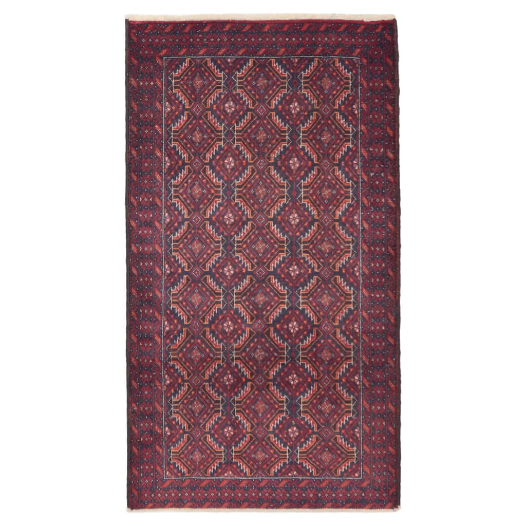 ECARPETGALLERY Hand-knotted Teimani Red Wool Rug - 3'2 x 5'10