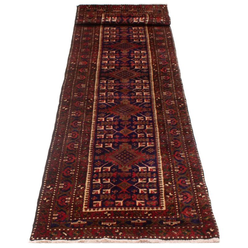 ECARPETGALLERY Hand-knotted Konya Anatolian Navy Wool Rug - 3'7 x 14'8