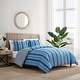 preview thumbnail 2 of 6, Nautica Gilpin Stripe Penny Pinstripe Reversible Cotton Comforter Set Coastal (Blue)