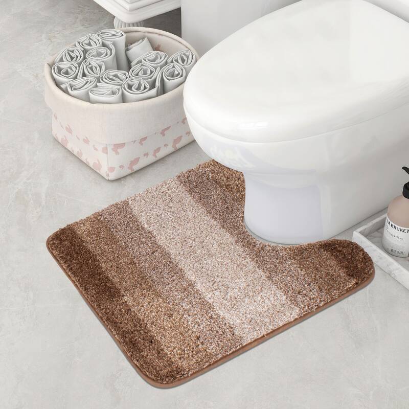 WaLensee 3Pieces Anti-Slip Bath Rug Set, Non-Slip Bathroom Rugs Contour Mat