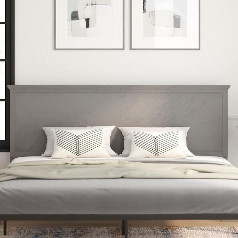 Solid Wood Herringbone Patterned Headboard Only