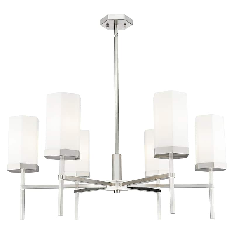 Innovations Lighting 463-6CR-G463-8WH Blakeley 6 Light 32" Wide - Satin Nickel