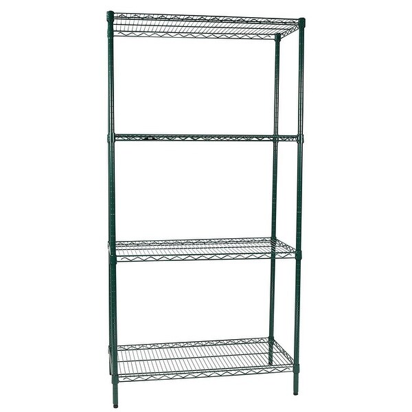 Apollo Hardware Commercial Grade Green Epoxy 4 Shelf Nsf Wire Apollo Hardware Commercial Grade Green Epoxy 4 Shelf Nsf Wire Shelving Rack 18