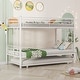 preview thumbnail 32 of 66, VECELO Twin Over Twin Metal Bunk Bed Frame for Kids Teens, Heavy Duty Noise-Free Platform Bed, Storage Space