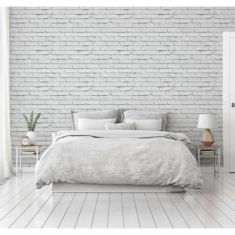 Arthouse Abner Dove Brick Wallpaper