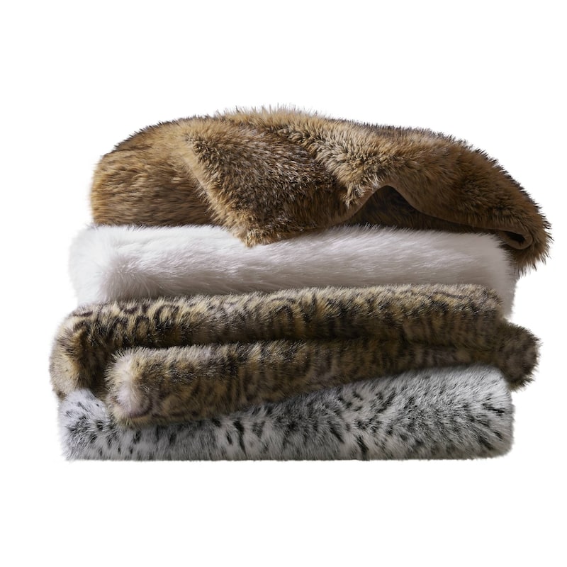 Harbor House Botswana Animal Print Faux Fur Throw Blanket