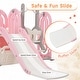 preview thumbnail 16 of 41, 5 In 1 Kids Playground Climber Slide Playset with Toddler Slide And Swing - 64.2'' L x 63.4'' W x 40.2'' H