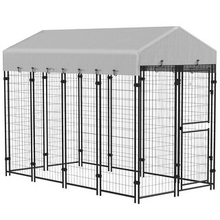 Image showcasing Outdoor Dog Run for Extra Large Dogs, 7.8' x 6' with Waterproof Roof ...