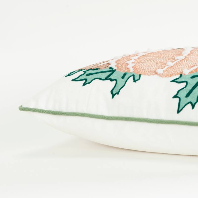 Rizzy Home Boho Pumpkin Embroidered Throw Pillow Cover