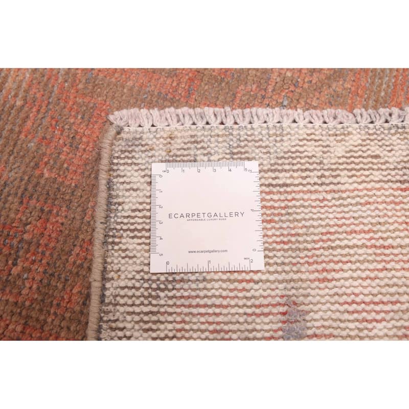 ECARPETGALLERY Hand-knotted Antalya Vintage Copper Wool Rug - 4'2 x 8'10