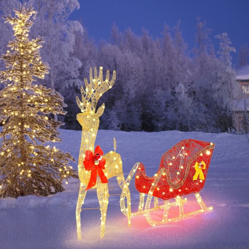 Patio Yard Garden Christmas Holiday Decoration with Lights