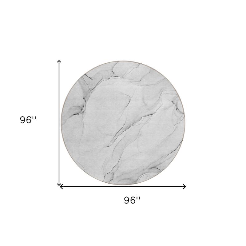 Altox Modern Art-Inspired Weather Resistant Versatile Elegance Round Outdoor Rug - 8' Round
