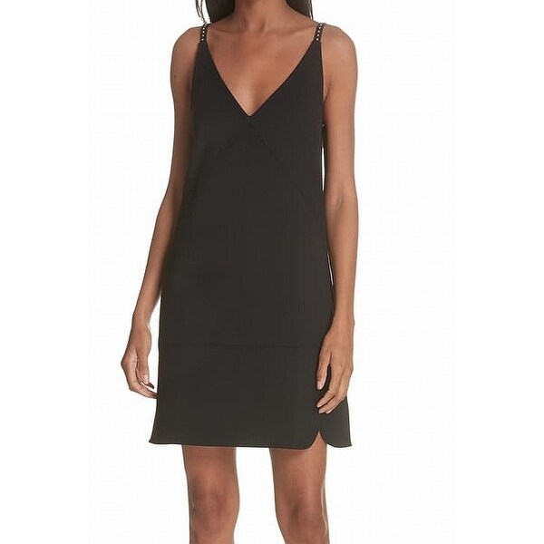 black crepe shift dress