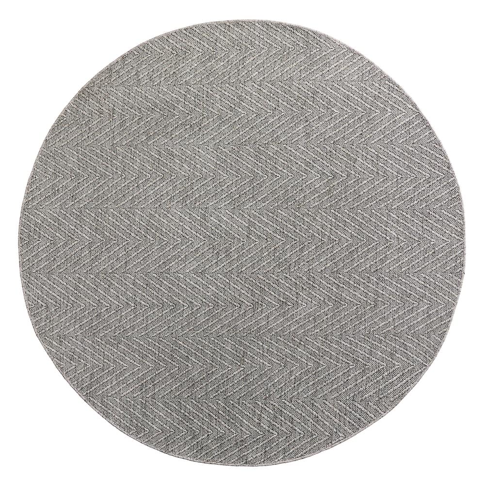 TOWN & COUNTRY BASICS Pax Herringbone Textured Solid Machine Washable Area Rug Grey