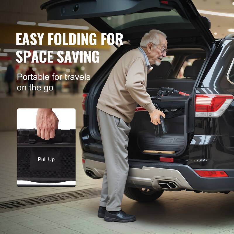 Rollator Walker for Seniors and Adult, Lightweight Aluminum Foldable Rolling Walker with Adjustable Seat and Handle