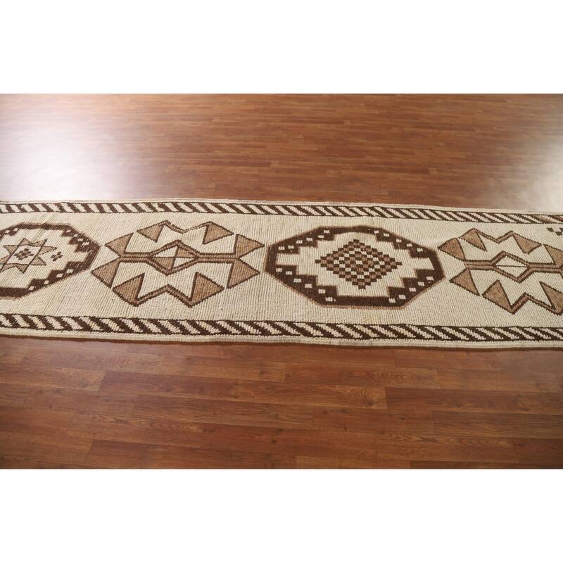 Anatolian Turkish Runner Rug Handmade Hallway Wool Carpet - 3'1"x 11'2"