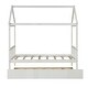 preview thumbnail 23 of 21, Twin Size Solid Wood House Bed with Trundle and Roof