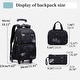 preview thumbnail 2 of 10, Boys Rolling Backpacks Kids'Luggage Wheeled Backpack for School Boys Trolley Bags Space-Galaxy Roller Bookbag with Lunch Bag