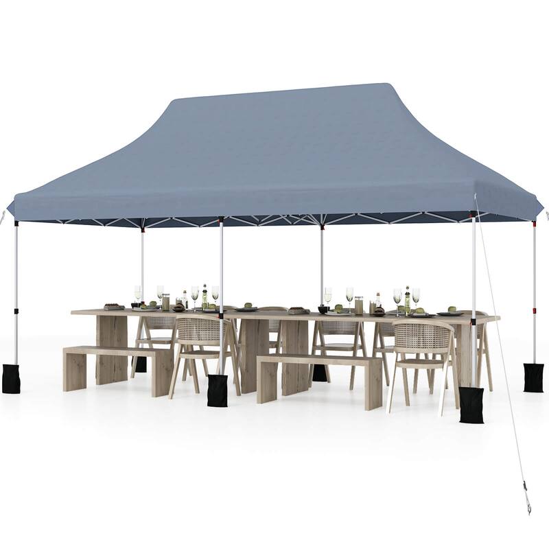 Costway 10 x 20 FT Pop-up Canopy UPF50+ Sun Protection Tent with - See Details