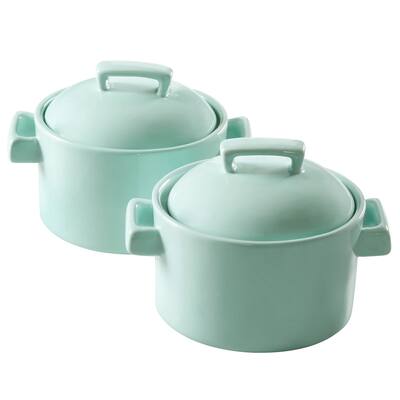 Martha Stewart 6 Inch Casserole and Lid 2 Piece Set in Mint