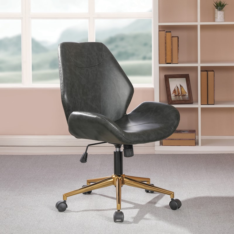 Reseda Office Chair - Black Faux Leather