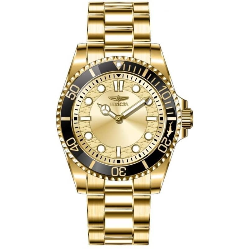 Invicta Men's 49700 Pro Diver Quartz PC20S Gold Dial Watch