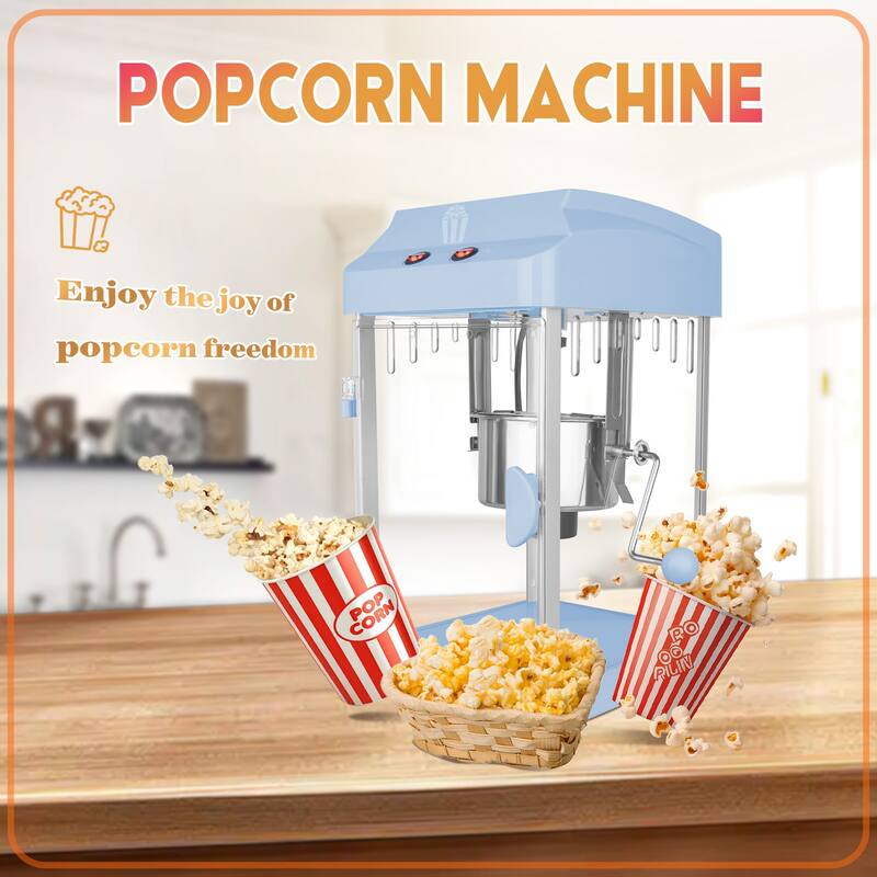 Tabletop Popcorn Maker with 4oz Stainless Steel Kettle