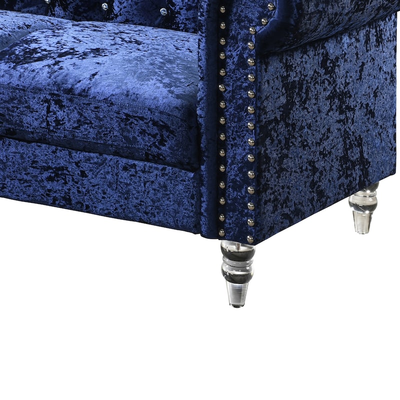 Blue Velvet Loveseat