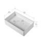 Ancona Holbrook Pure Stone Rectangular Bathroom Vessel Sink in White