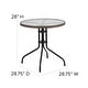 preview thumbnail 14 of 12, 28'' Round Tempered Glass Metal Table with Rattan Edging
