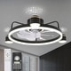 preview thumbnail 2 of 20, Bella Depot 3-Light Flush Mount Ceiling Fan with Dimmable LED Light and Remote APP Control for Children 1 Pack - Black