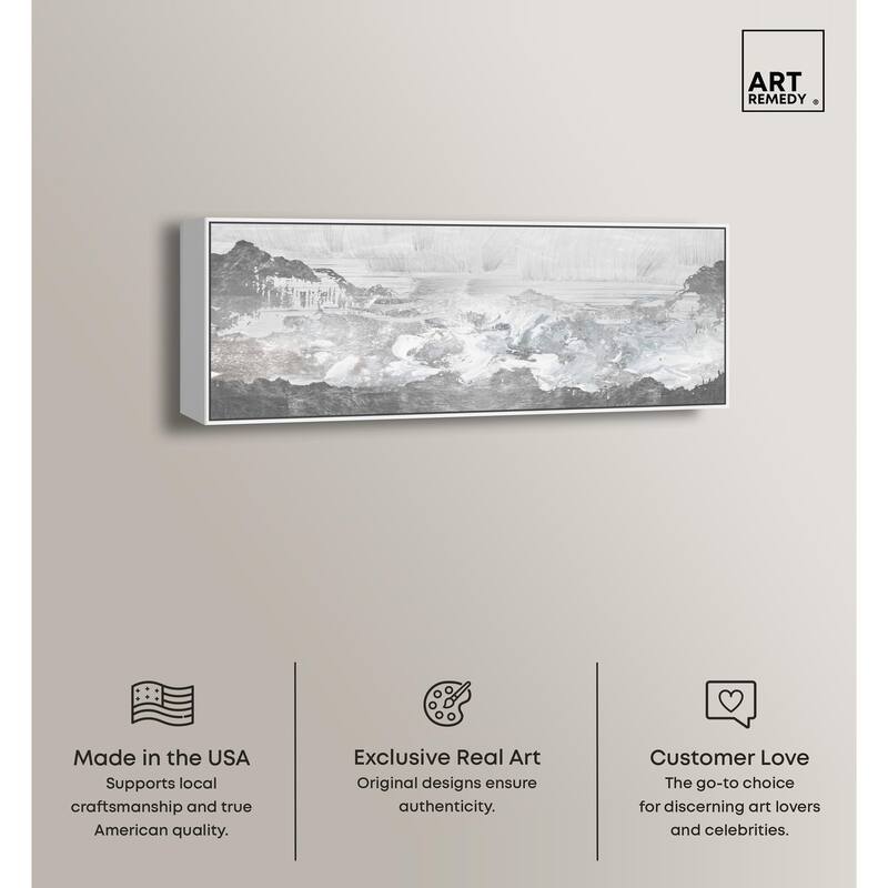 Inspired Neutral Morning Panoramic Canvas by Art Remedy