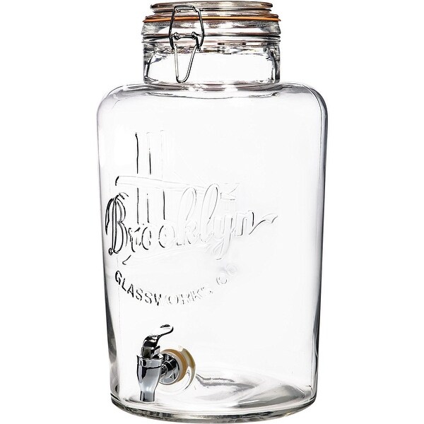 Palais Glassware Clear Glass Beverage Dispenser With Bail