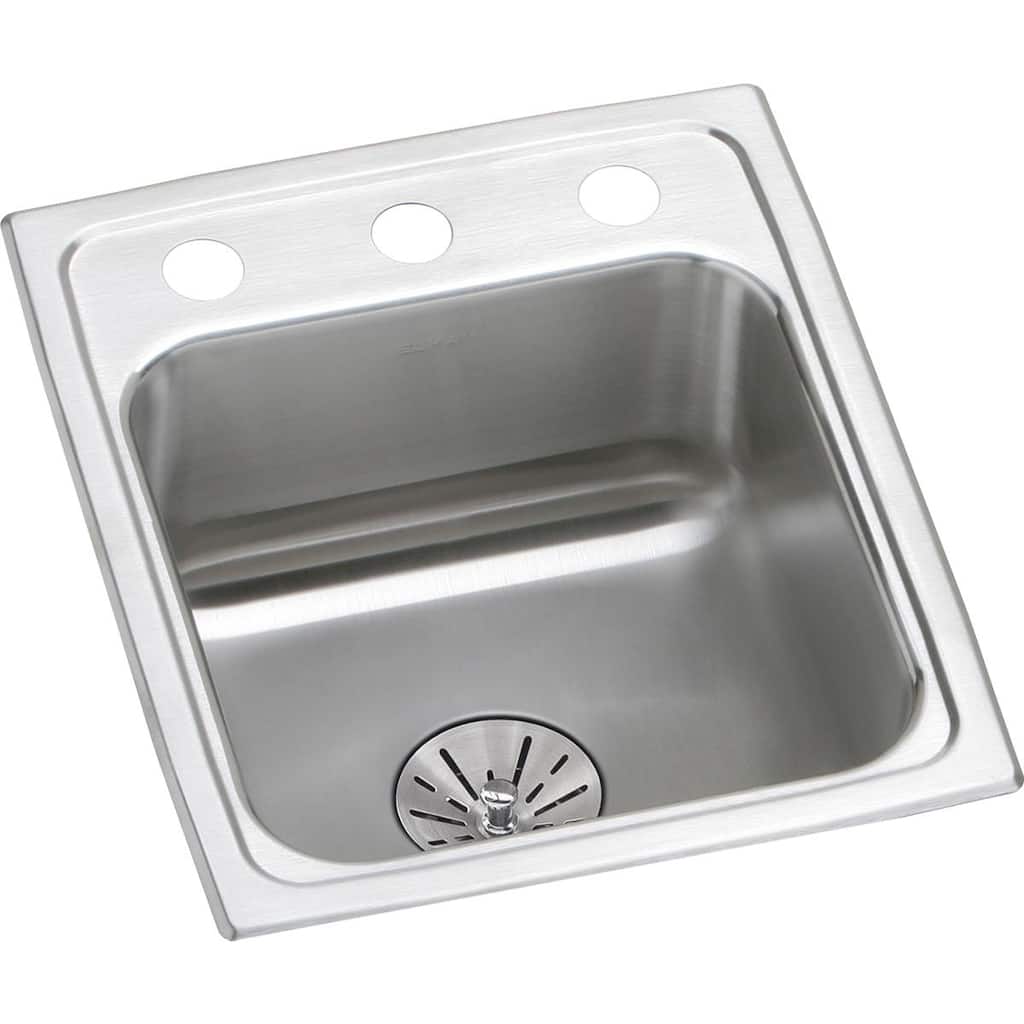 Elkay Lustertone Classic Stainless Steel 13" x 16" x 6-1/2", Single Bowl Drop-in ADA Sink with Perfect Drain
