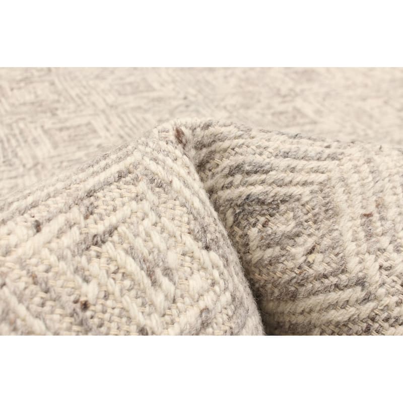 ECARPETGALLERY Hand Tufted Timeless Grey Wool Rug - 5'3 x 8'0