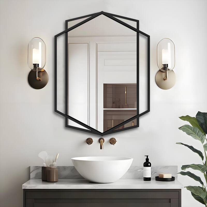 Iron Art Personalized Polygon, Versatile Hanging Mirror