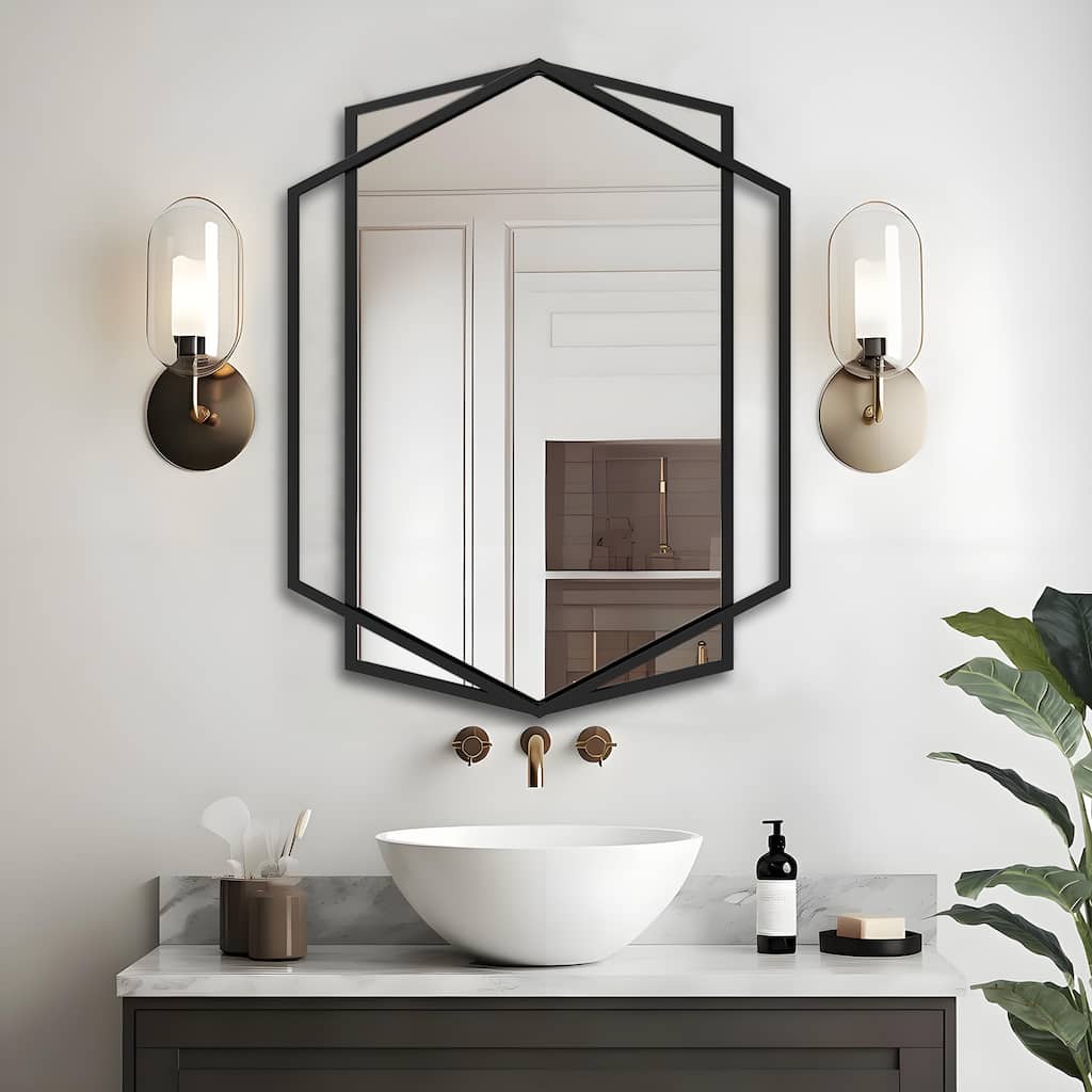Iron Art Personalized Polygon, Versatile Hanging Mirror
