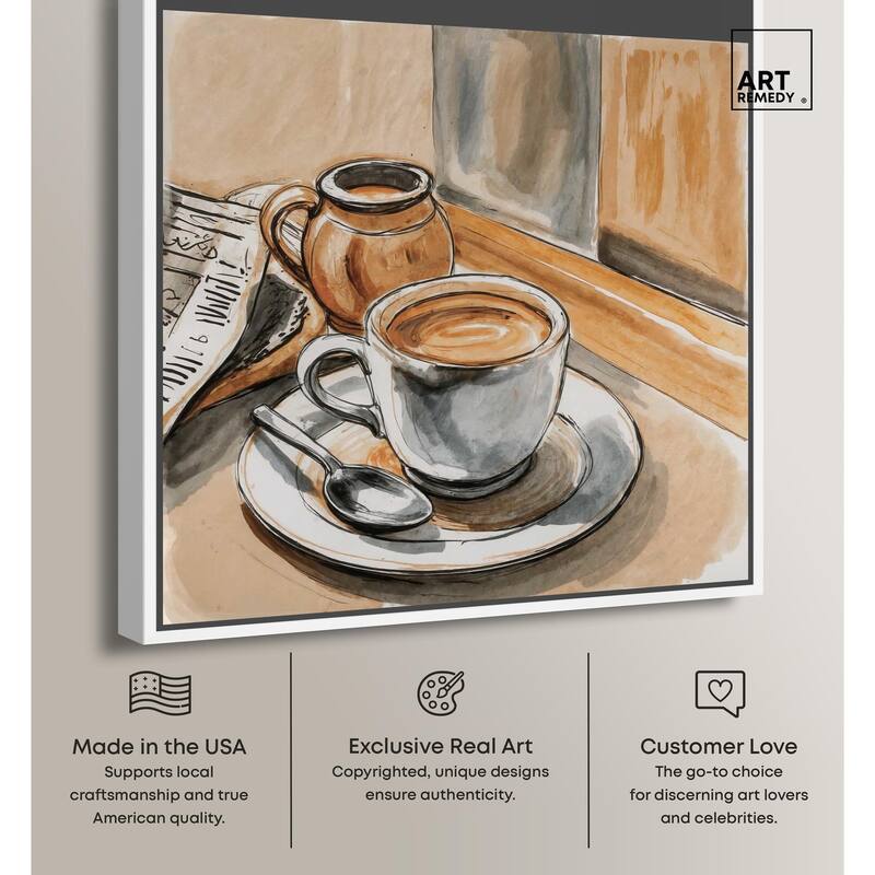 Sunday Coffee Canvas by Art Remedy