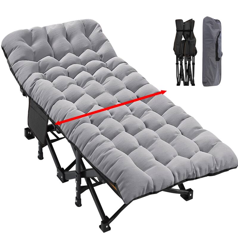 DoCred Oversized Folding Camping Bed, Portable Sleeping Bed Cot - 75"x28"x14"