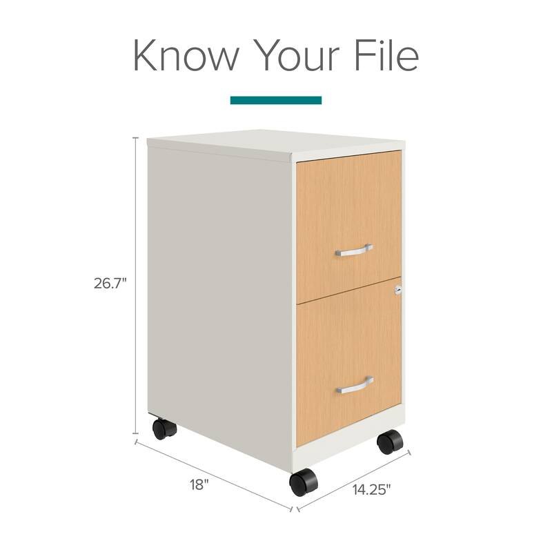 Space Solutions Home Office Natural Wood Finish Desk and Storage Set