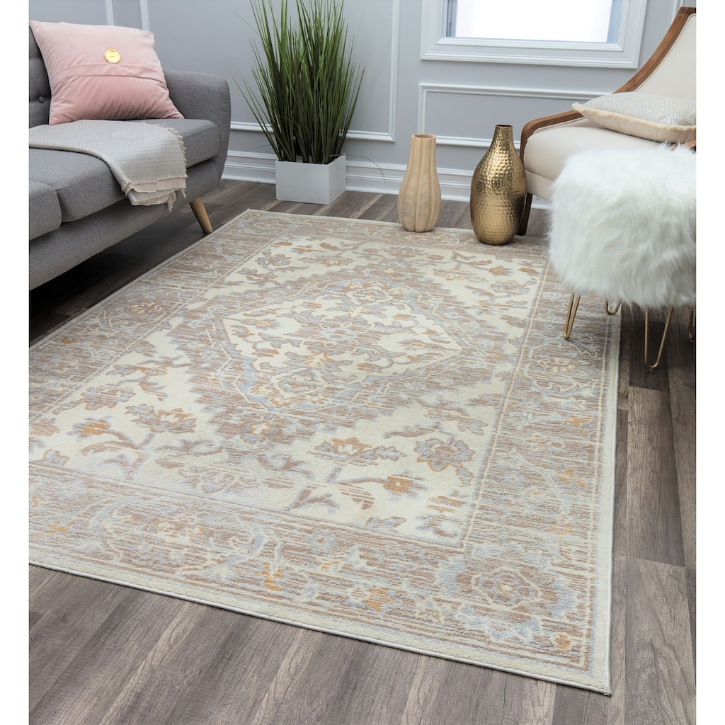 Lennox Oriental WhiteWash Area Rug - 7' x 9'