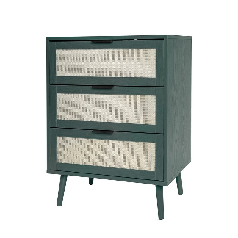 green rattan dresser Frances Woven Rattan 6 Drawer Dresser, Mint - daals
