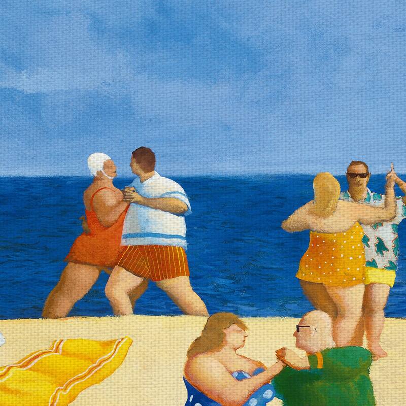 Tango Beach by Michael Paraskevas Canvas Art Print