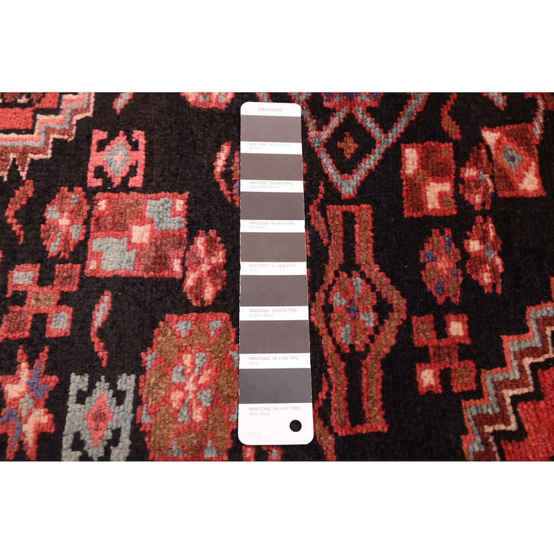 ECARPETGALLERY Hand-knotted Andelz Black, Red Wool Rug - 4'1 x 8'4