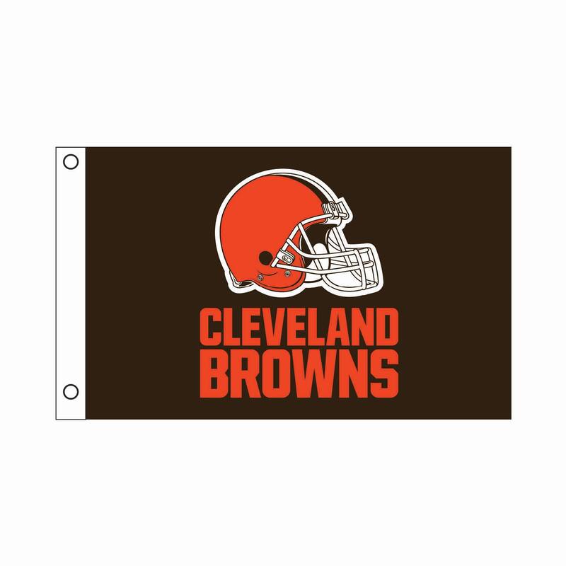Cleveland Browns Single Sided Flag w/ 2 Grommets, 3'x5' - Multi