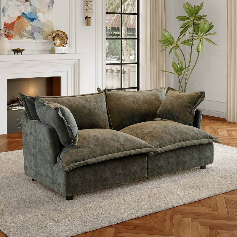 Cloud Chenille Upholstered Modular Sectional Sofa