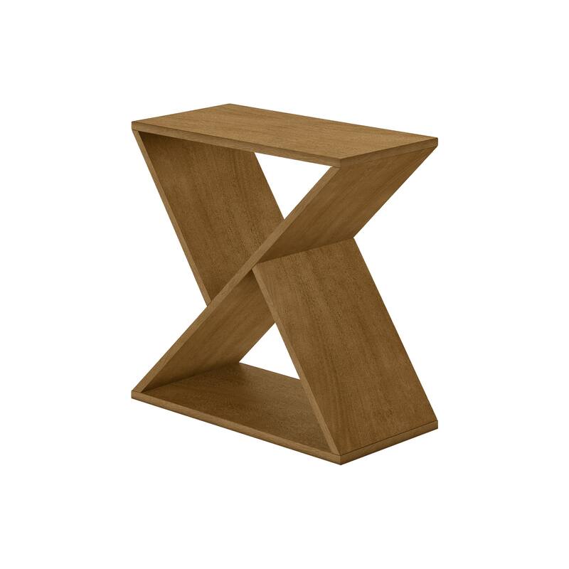 Contemporary Accent Table, Narrow Side/End Table for Living Room, Small Nightstand for Bedroom, 24" L x 11.75" W x 24.25" H - Taupe